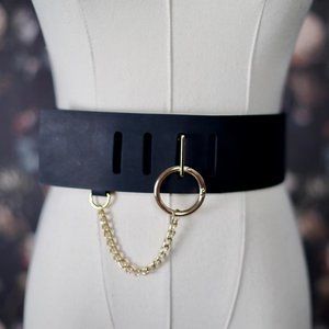 Hemlock Belt in Matte Black Leather